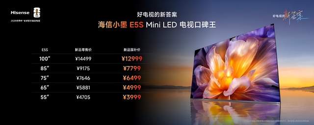 海信发布小墨E5S Pro，RGB-Mini LED电视普及风暴来了