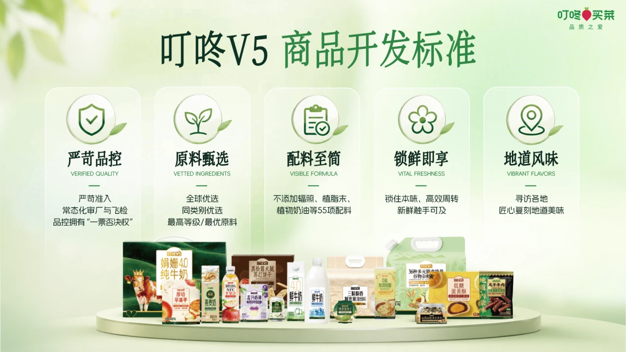 不堆SKU、严控55项配料,叮咚买菜升级叮咚V5自有品牌