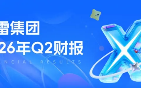 迅雷披露2026年Q2财报：营收1.027亿美元，同比增长38.9%
