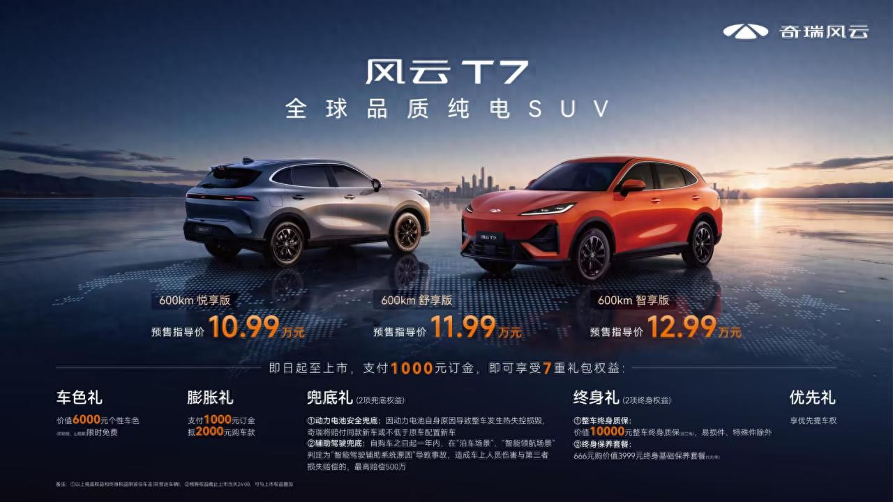 生而全球，淬炼而归：风云T7正式开启预售，10.99万元起