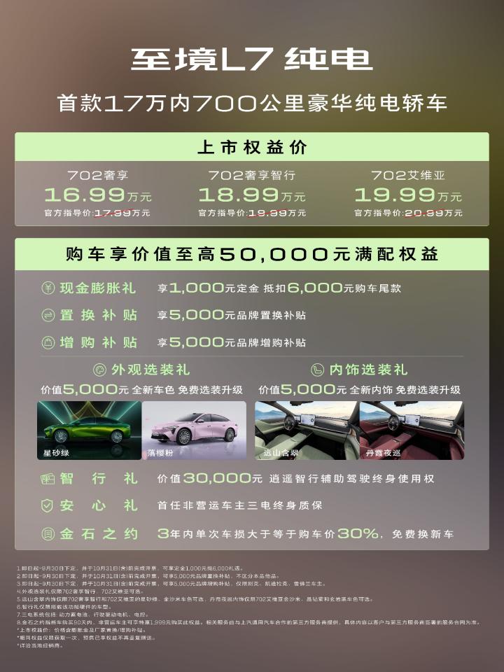 “两人的满配座驾”别克至境L7纯电上市权益价仅16.99万元起