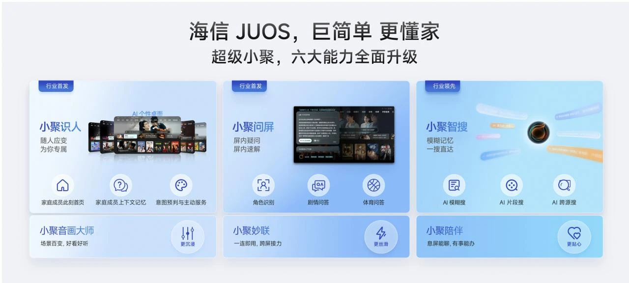 巨简单，更懂家！海信JUOS正式发布：行业首个家庭智能伴侣级AIOS