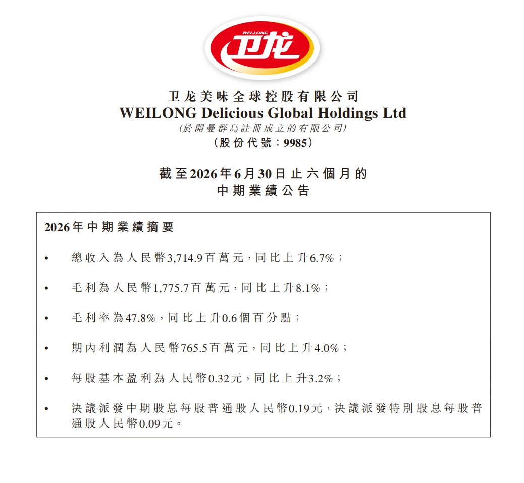 消费承压下保持稳健增长,卫龙多元业务结构释放发展韧性