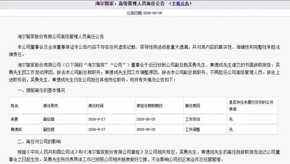 双击查看原图 海尔智家的“换挡”时刻