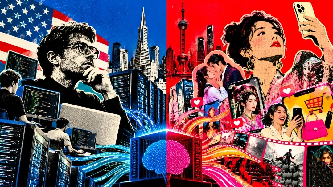 “美国AI提生产力，中国AI造奶头乐”是伪命题吗？