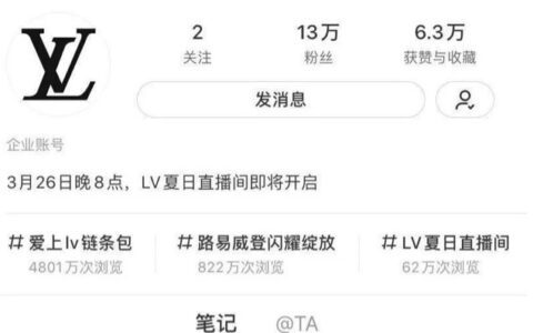 LV直播首秀花落小红书，直播是“社区+电商”的交叉点吗