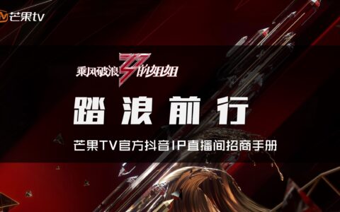 《乘风破浪的姐姐》抖音直播招商方案