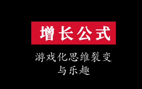 增长公式·游戏化思维的乐趣与裂变｜95后聊科技
