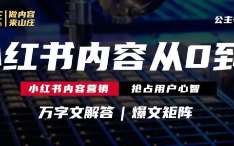 小红书运营矩阵：从0到1打造爆文｜庄俊