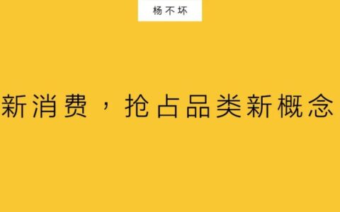 杨不坏：品牌即「概念」，重新命名新消费