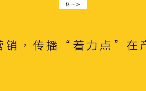 杨不坏：好营销，传播“着力点”在产品