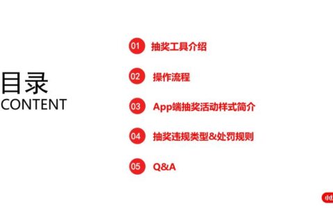 小红书抽奖功能操作说明