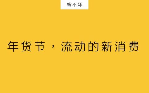 杨不坏：年货节，流动的新消费