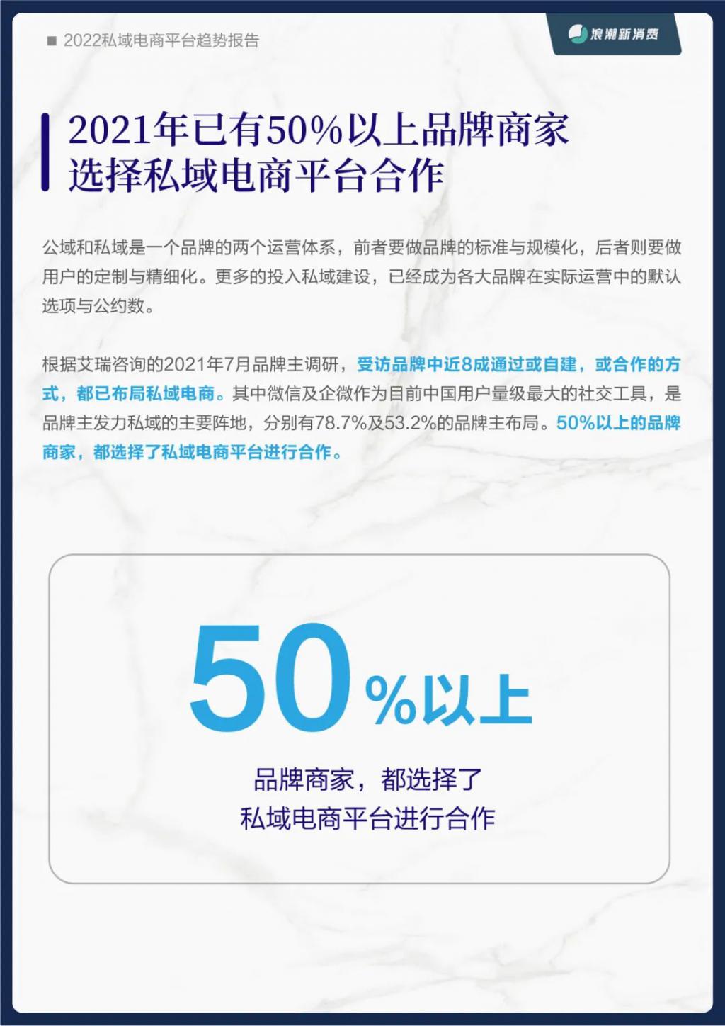 《2022 私域电商平台趋势报告》发布，私域中能否诞生下一个天猫 | 新浪潮研究院