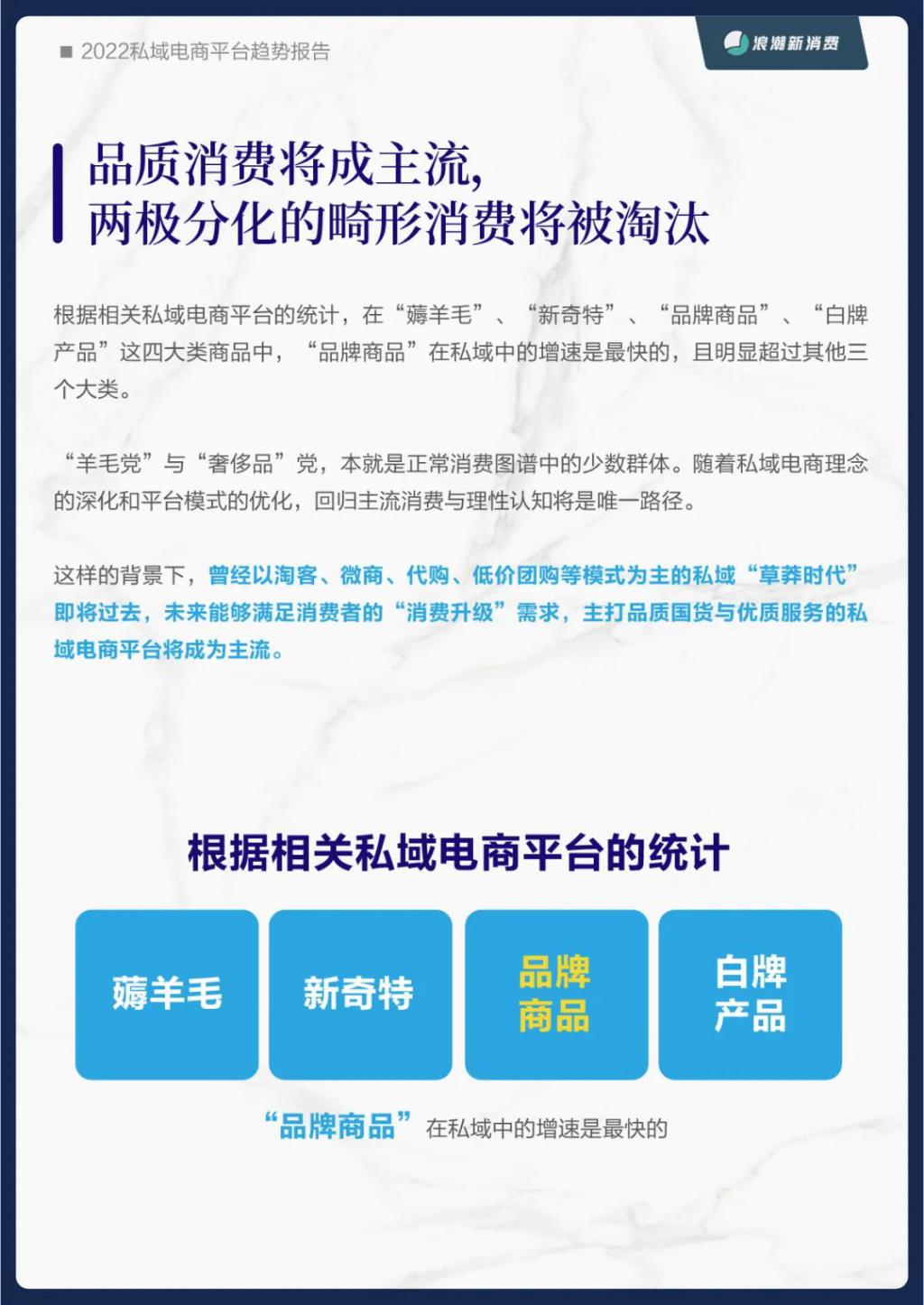 《2022 私域电商平台趋势报告》发布，私域中能否诞生下一个天猫 | 新浪潮研究院