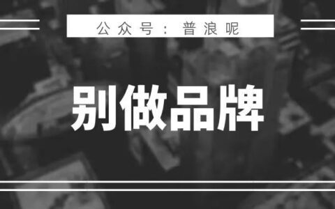新消费品，别做品牌｜普浪呢