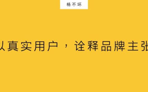 杨不坏：以真实用户，诠释品牌主张