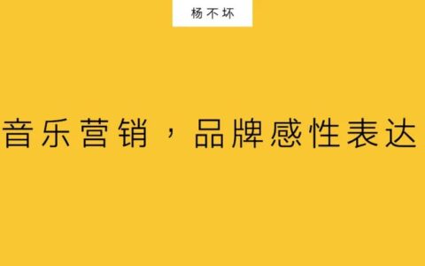 杨不坏:音乐营销,品牌感性表达