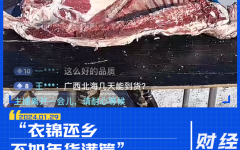 打工人年货节，在直播间学“分猪肉”