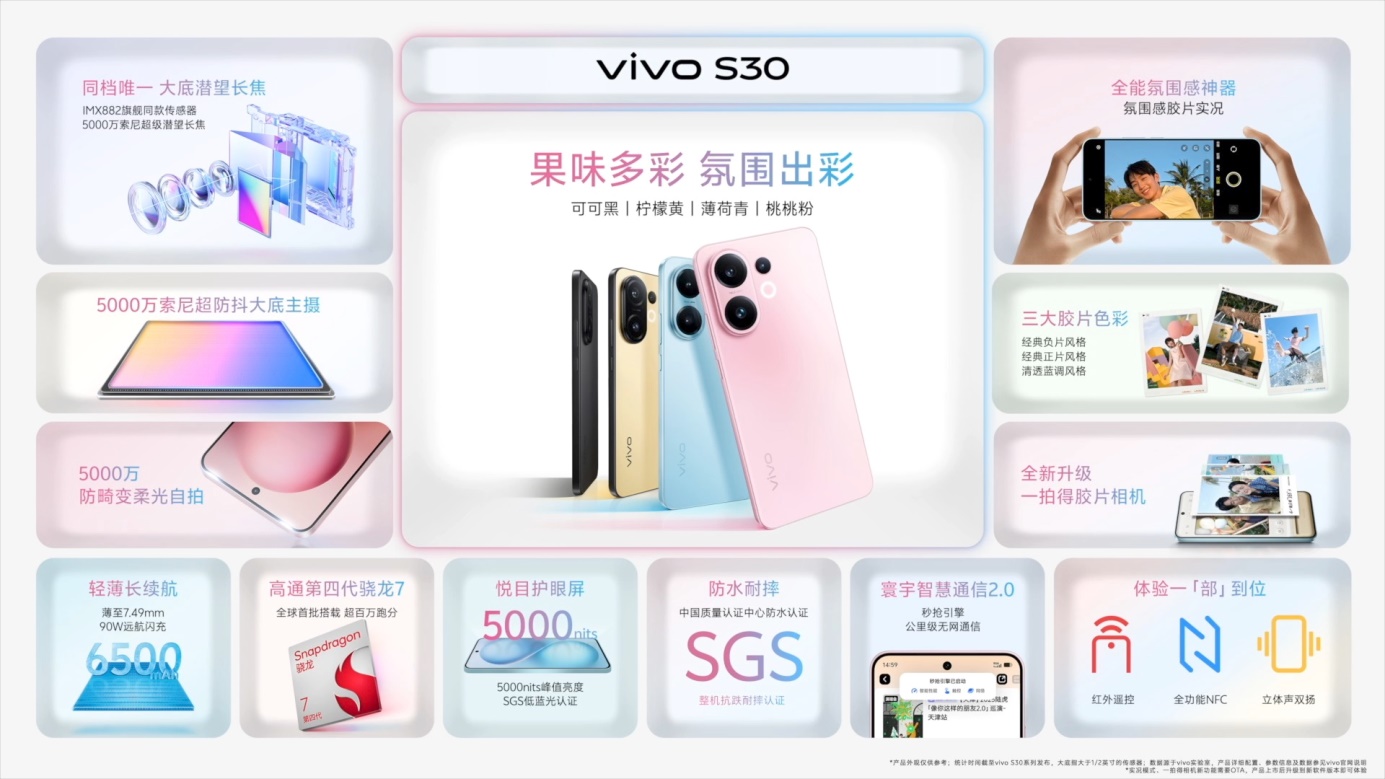 vivo S30系列正式发布，国补到手仅2294.15元起