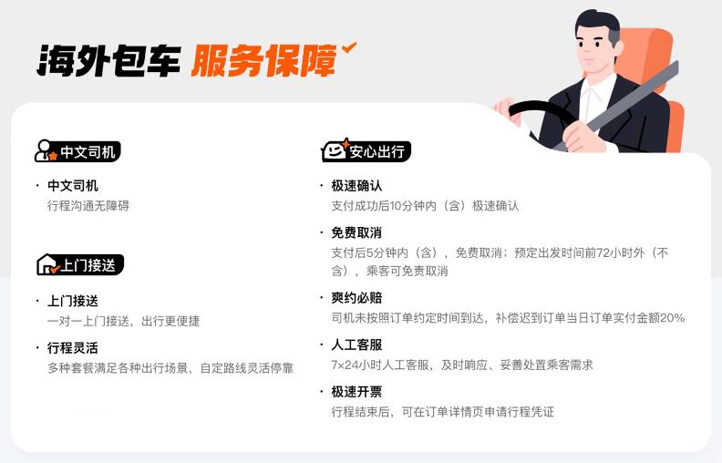滴滴海外包车上线11国，中文司机服务、免绑卡换汇