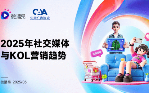研究报告 | 6大平台、5大趋势、50+图表全解析！微播易《2025年社交媒体与KOL营销趋势报告》发布