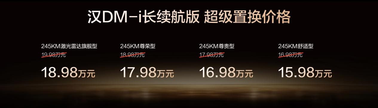 中国品牌高端化标杆，比亚迪汉长续航版补贴后仅15.98万元起