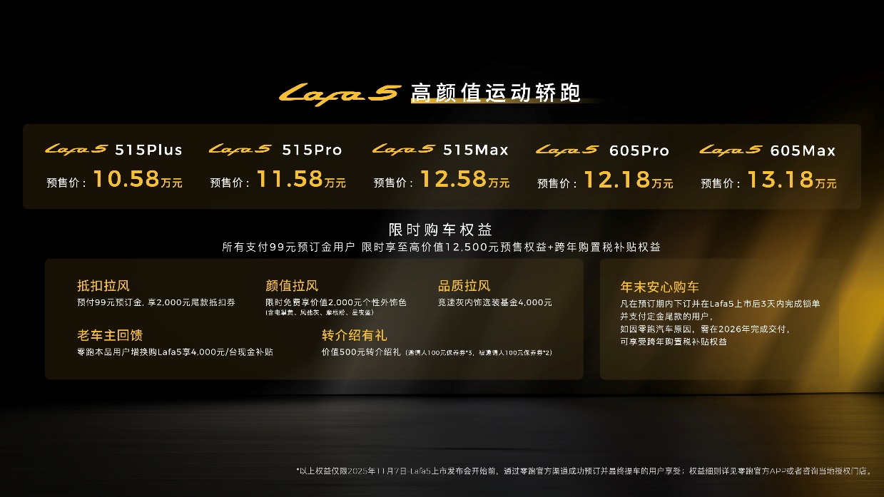 零跑Lafa5为“不将就”的年轻人而来，预售仅10.58万元起