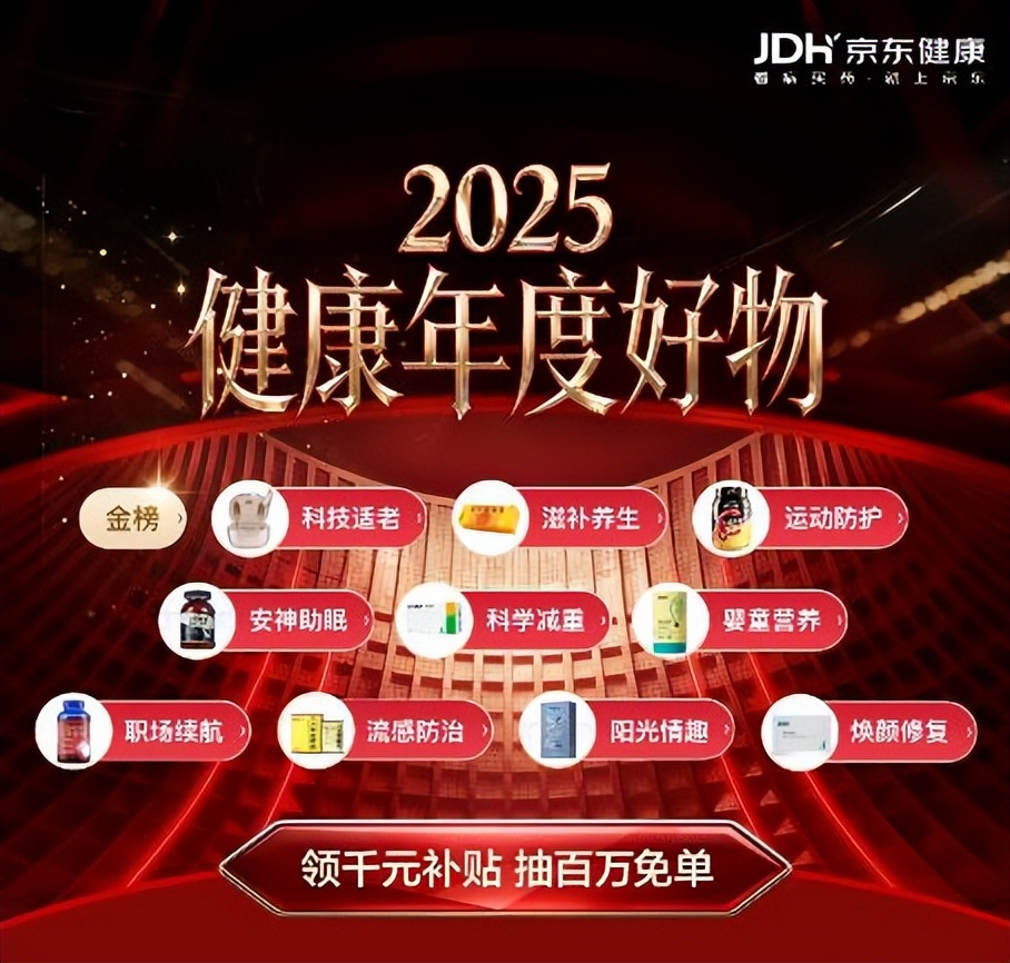 京东健康联合京东金榜发布2025年度三大品类金榜