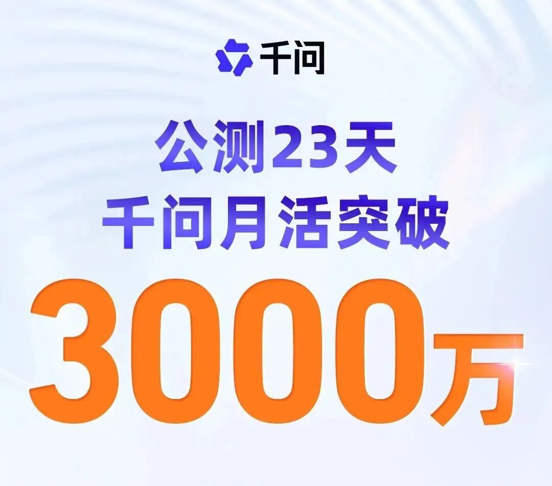 千问月活破3000万，阿里打响AI应用落地战